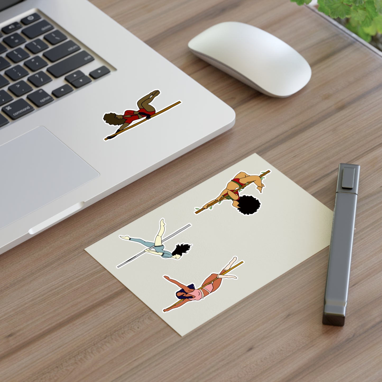 Breathe in Color Pole Poses Sticker Sheet