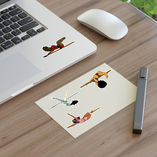 Breathe in Color Pole Poses Sticker Sheet