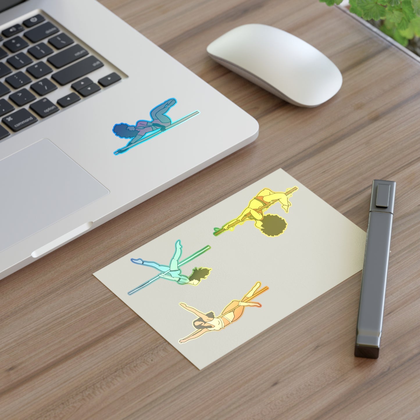 Breathe in Color Pole Poses Sticker Sheet