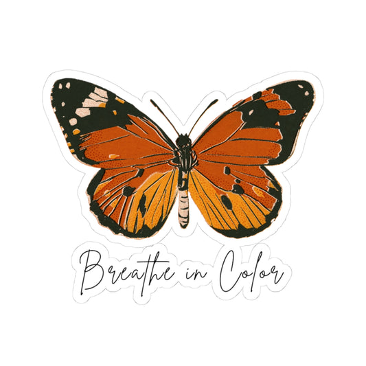 Breathe in Color Butterfly Sticker