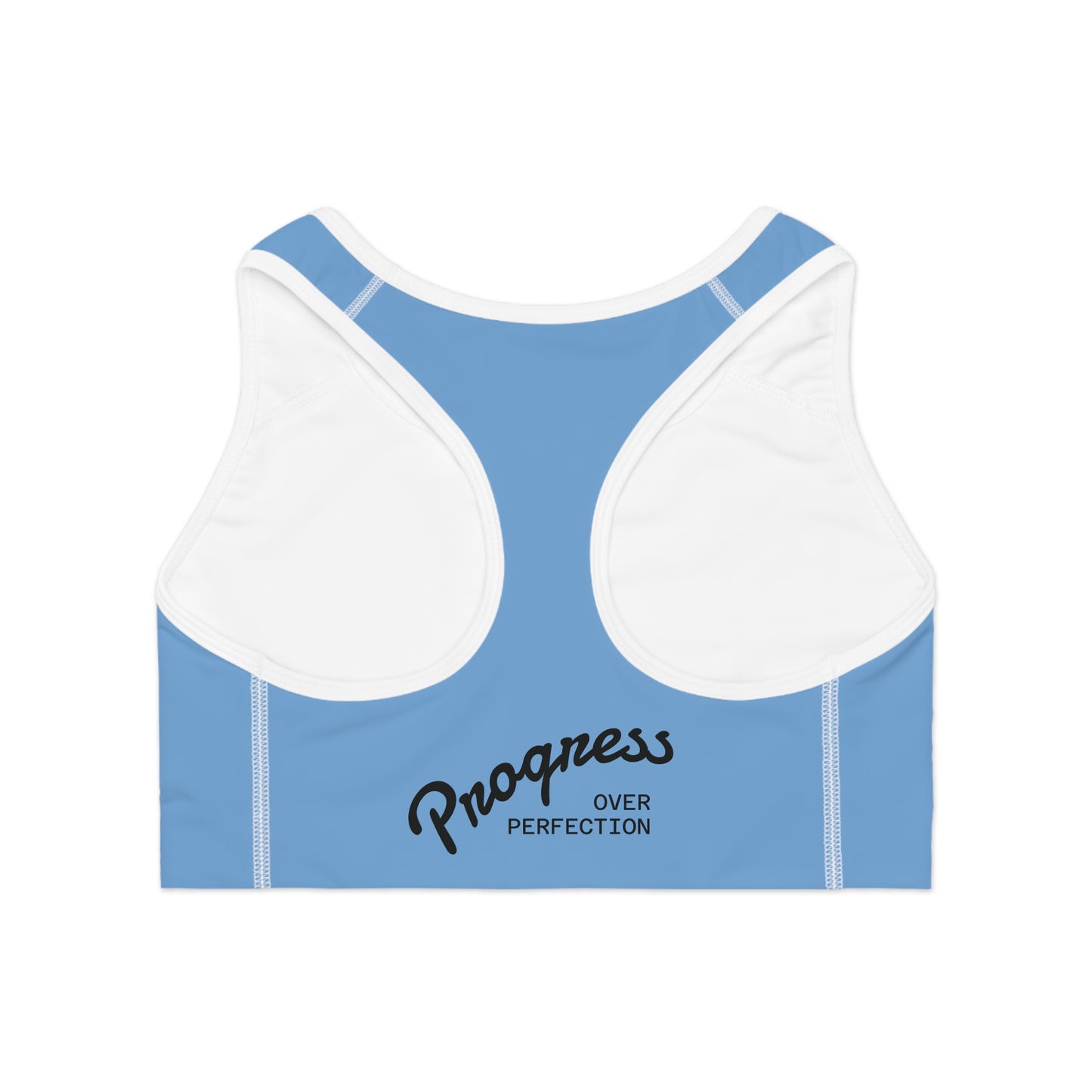 Breathe in Color Progress Over Perfection - Butterfly Design Sports Bra